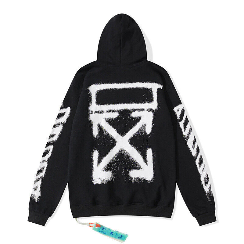 OFF WHITE Graffiti Arrow Hoodie Art Hoodie Autumn Winter Casual