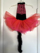 Costume Gallery Pink  Orange Cat Leotard Youth Small