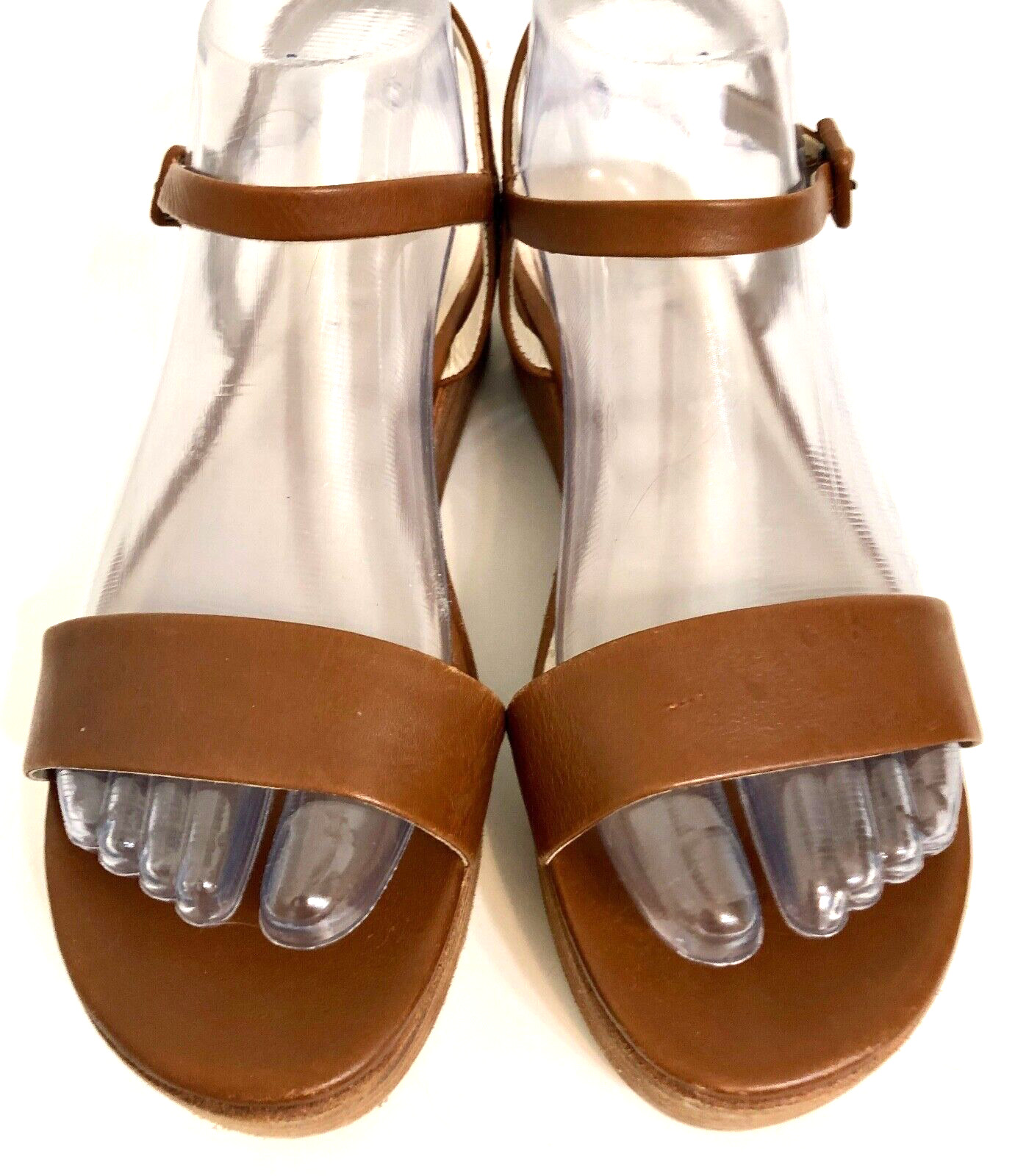 Able Global & Local Brown Platform Leather Sandal… - image 4