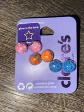 Claire s Glow In The Dark Earring Set Orange Blue Pink Nwt Glitter Stars