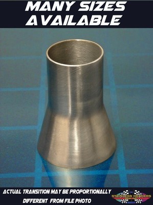 304 Stainless Exhaust Header Transition Cone 2'' to 2 1/4''