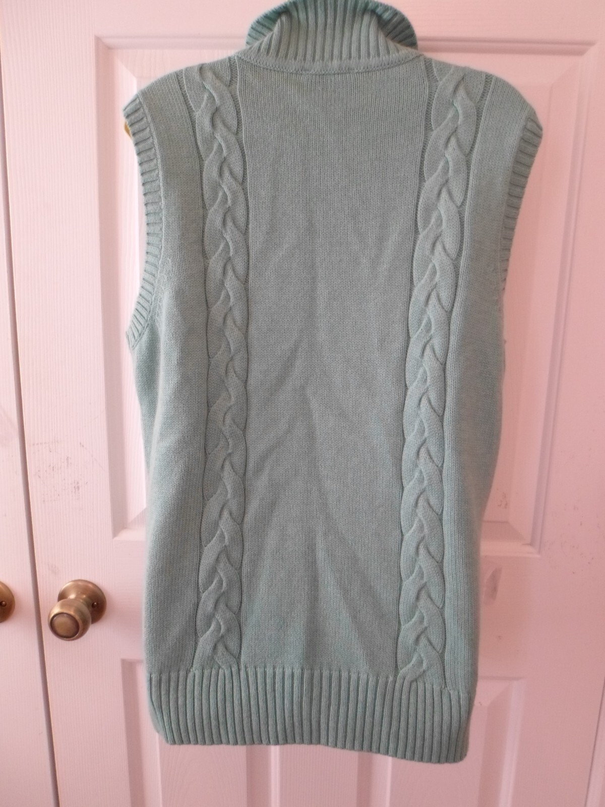 Pendleton Preppy Cable Knit Full Zip Mock Neck Te… - image 3