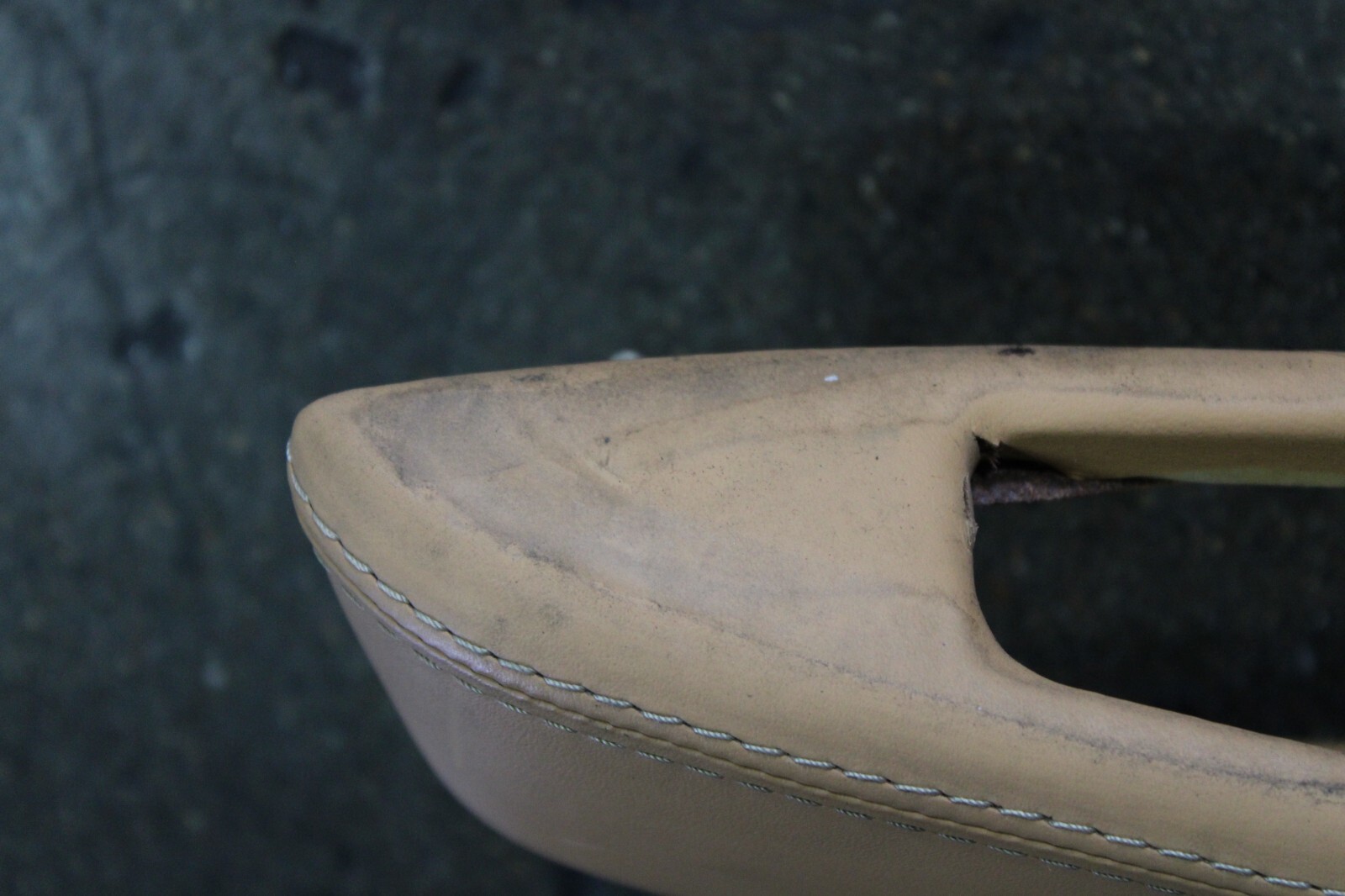 Ferrari F430, LH, Left, Door Panel Armrest, Beige, Scuffed, Used, P/N 67838105