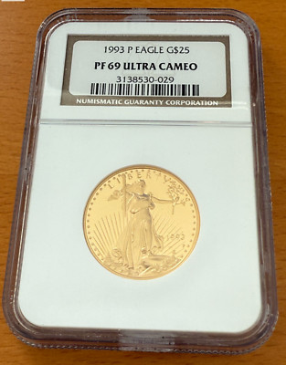 US 1993 P Gold 1/2 oz $25 NGC PF69UC Proof Gold Eagle | eBay