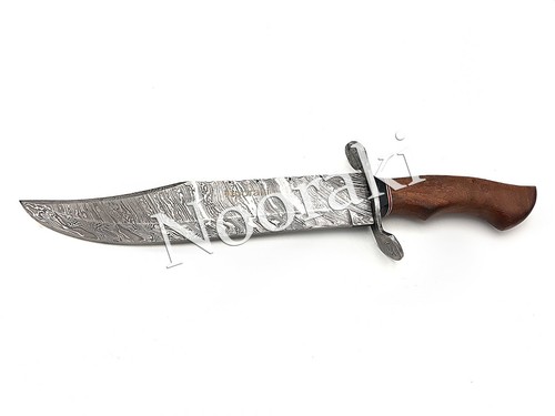 Hand Forged Damascus Bowie Knife Razor Sharp Blade,Handle W/Sheath 17.5 L Editio - Picture 4 of 8