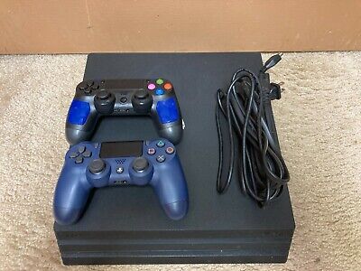 Sony PlayStation 4 PS4 Pro 4K 1TB System 2 Controllers Games Box EXCELLENT!