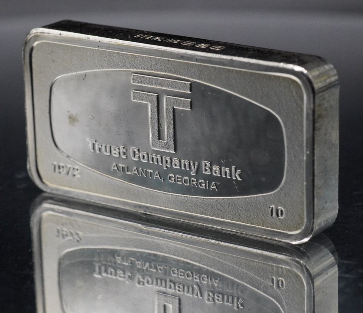 1972 Trust Company Bank Atlanta Georgia Franklin Mint 2oz 925
