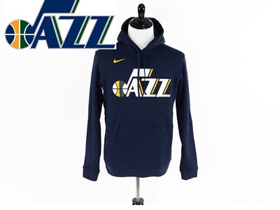 New Men Utah Jazz Nike Navy Logo Club Hoodie Small & Medium 911792