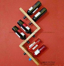Cantinetta portabottiglie di vino in legno da parete muro porta bottiglie