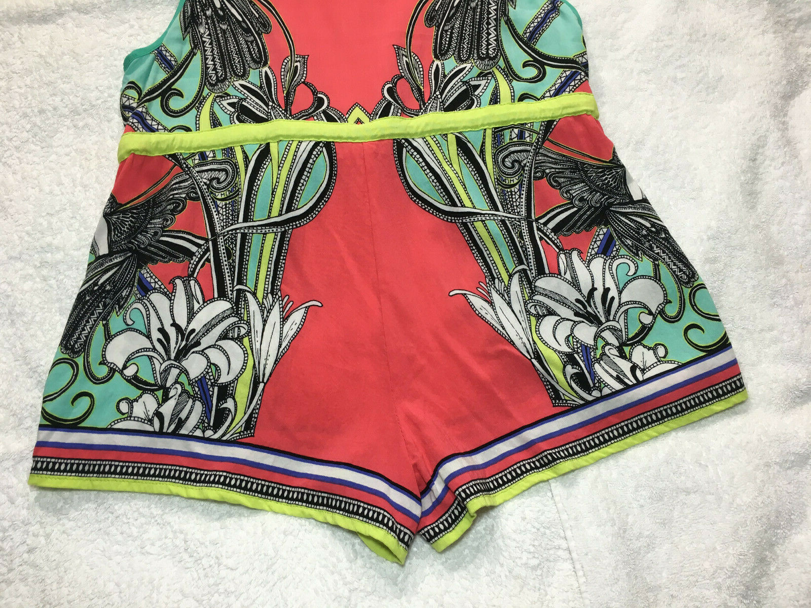 Vibrant Multicolor Aztec Pattern Short Romper Dra… - image 6