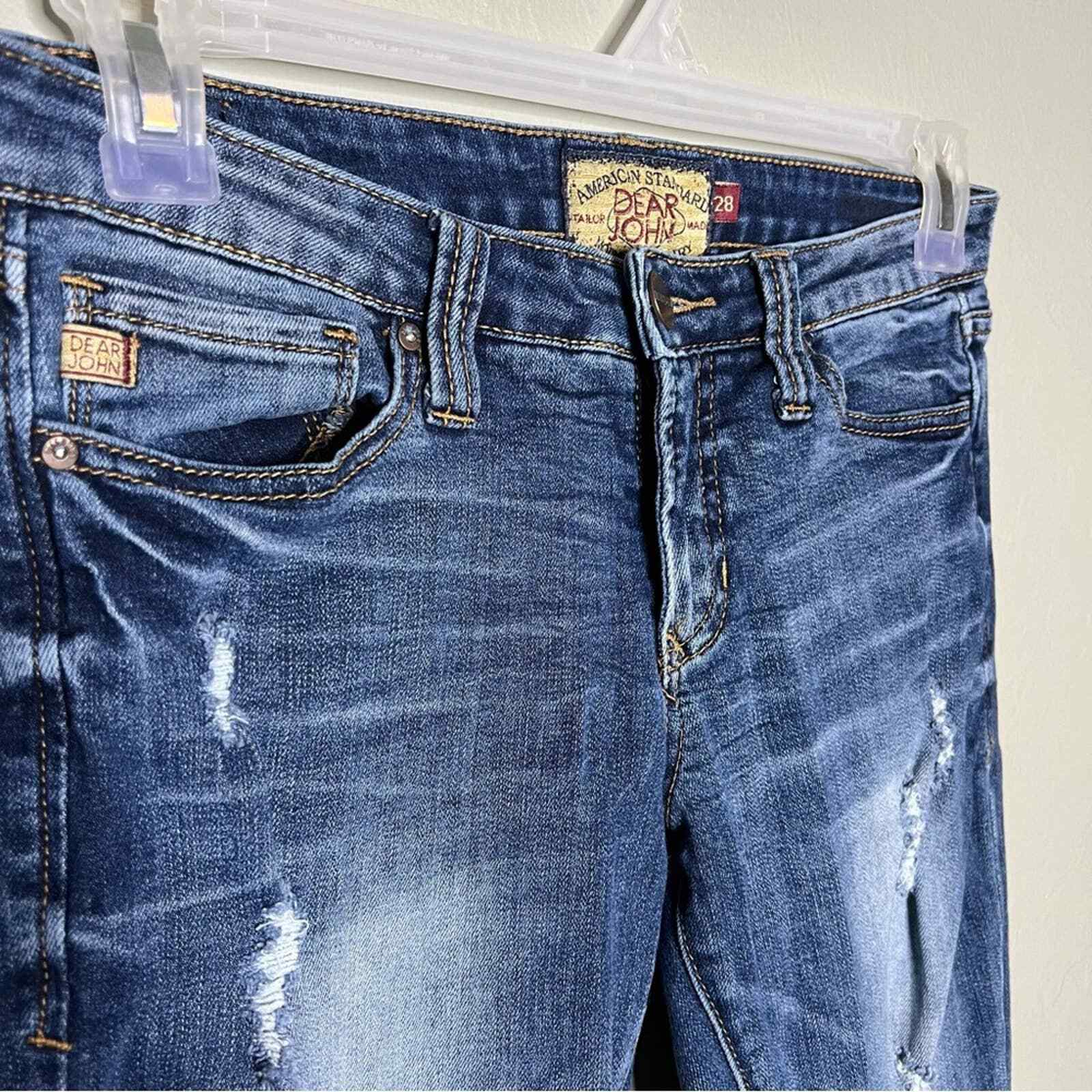 Dear John Distressed Patchwork Jeans - image 3