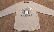 Boy's Children's Place size XL 14 Gray Thermal long-sleeved Graphic Shirt Nice 