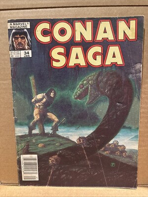 Conan Saga #34 FN 1990 Stock Image