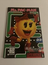 Ms. Pac-Man Super Nintendo SNES Instruction Manual Booklet ONLY Miss Mrs. Pacman