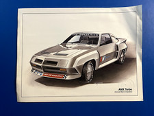 1981 Amc Amx Turbo Pace Race Car Vintage 1-page Brochure Card - Ppg Indy