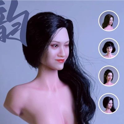 1/6 Asia Girl ju1yen1 Expression Female Head Sculpt for 12'' PH Pale Figure Body