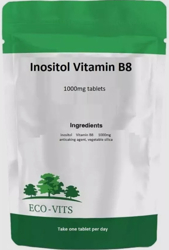 Inositol Vitamin B8 1000mg Tablets – Supports Mental Health & Hormonal Balance