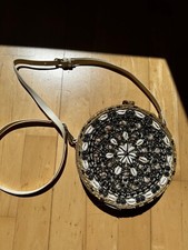 ZARA Round Esparto Crossbody Bag Seashell Detail 1625/004