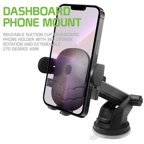 Dashboard Phone Mount, Reusable Suction Cup Dashboard Phone Holder - Picture 9 of 10