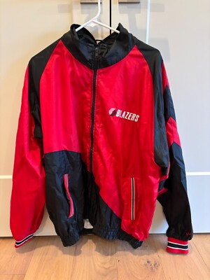 Vintage Pro Player 90s Portland Trailblazers Windbreaker Jacket Men's Size Large