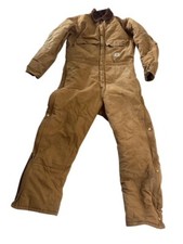 Carhartt Arctic Double Knee Tan Duck Quilt Insulated Coveralls Vtg 48 Regular