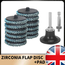 10Pcs 50mm Sanding Grinding Wheel Flap Type Roll Disc Pad Kit For Angle Grinder