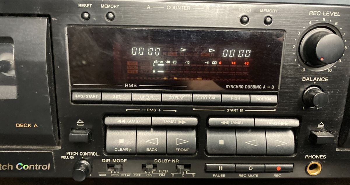 Sony TC-WR665S stereo cassette deck Dolby S wide range pitch