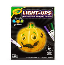 Crayola Light Up Jack-O-Lantern Recolorable Kit with Washable Markers Age 4+