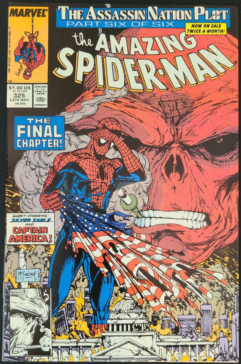 Marvel AMAZING SPIDER-MAN #325 Direct (Nov 1989) Todd McFarlane
