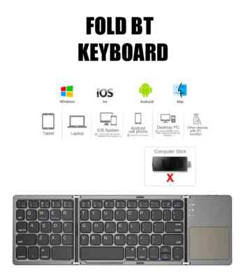 10pcs/lot dhl free Folding Wireless Bluetooth Keyboard  for Laptop Tablet Phone