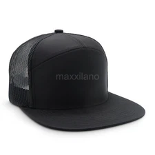 Snapback Hat Cotton Mesh Solid Flat Brim Mens Baseball Cap Trucker Visor Hats