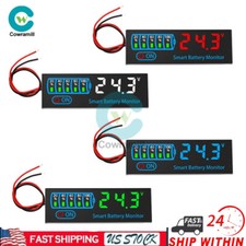 Battery Level Indicator Voltmeter Lithium Battery Power Percentage Display 7-55V