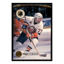 1993 Leaf Hat Trick Artists #5 Pierre Turgeon New York Islanders Hockey Card