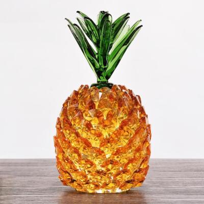 3D geschliffen Kristall Ananas Ornament Handwerk Figur Foto Requisiten Tischdeko