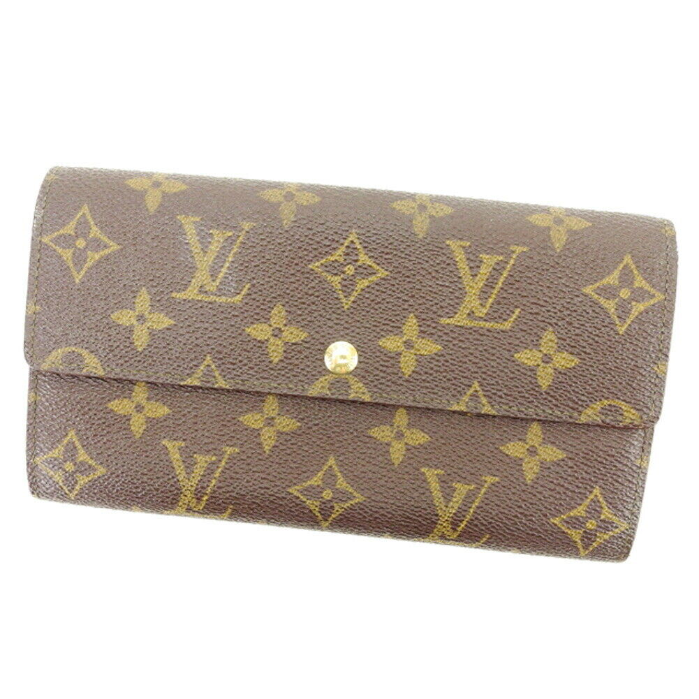 LOUIS VUITTON Long Wallet Monogram PVC x Leather Authentic LOUIS VUITTON Long Wallet Monogram PVC x Leather Authentic