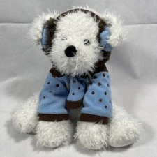 Hug Fun International WINTER PUPPY DOG w/ BLUE HOODIE SWEATER Stuffed Plush TOY