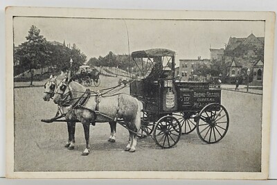 BALTIMORE MD BROMO SELTZER Horse Drawn Wagon Emerson Drug Advert Postcard Q3