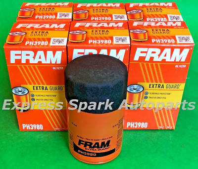 Case of 6 Engine Oil Filter-Extra Guard FRAM PH3980 For CHEVROLET, GMC, CADILLAC
