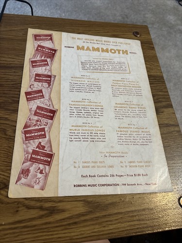 The Woodpecker Song Sheet Music 1940, Adamson/Lazzaro- Glen Miller - Picture 3 of 3