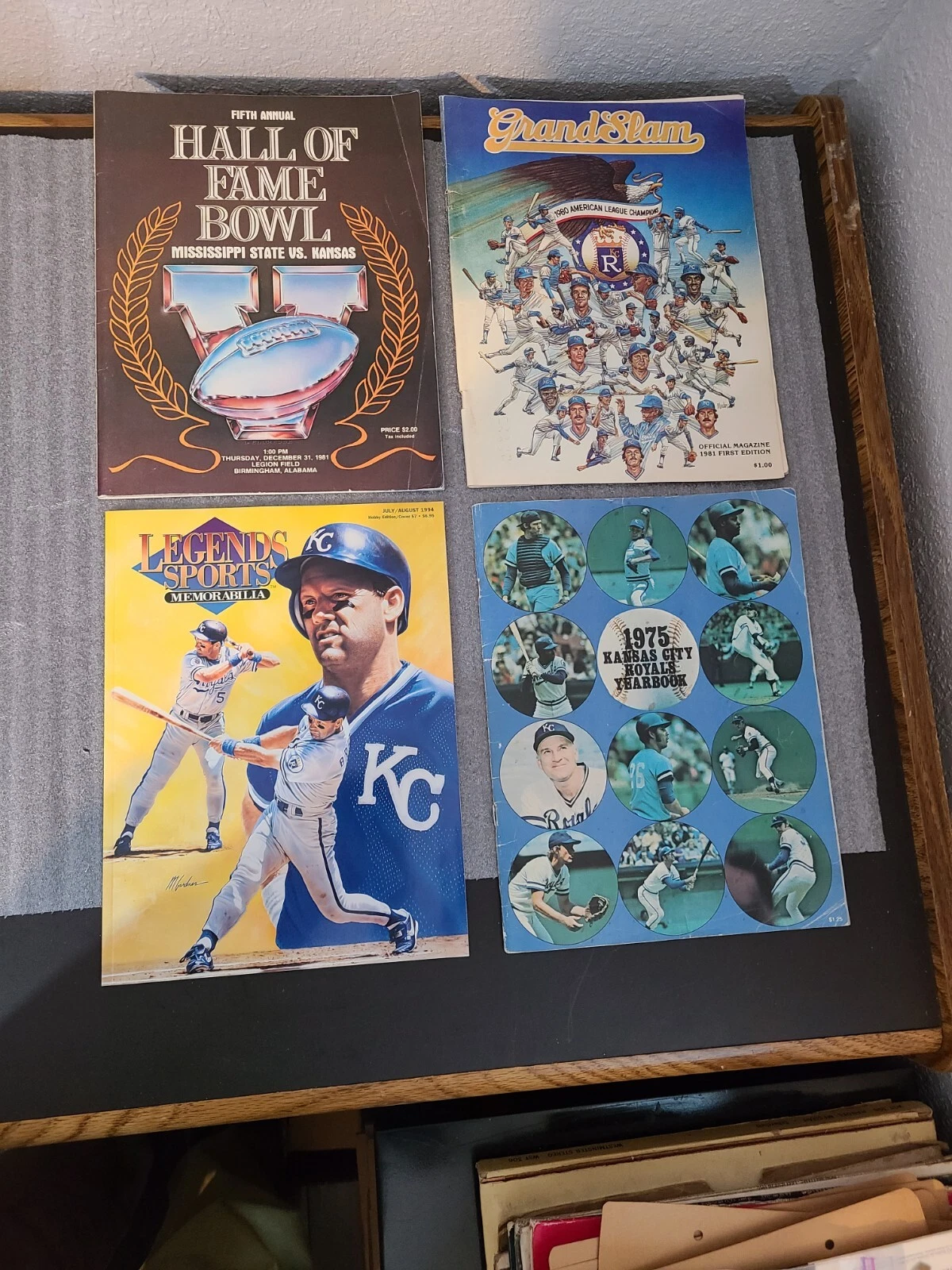 Mix Kansas City Royals 1975-1984 Yearbook GrandSlam Legends Sports 5 annual