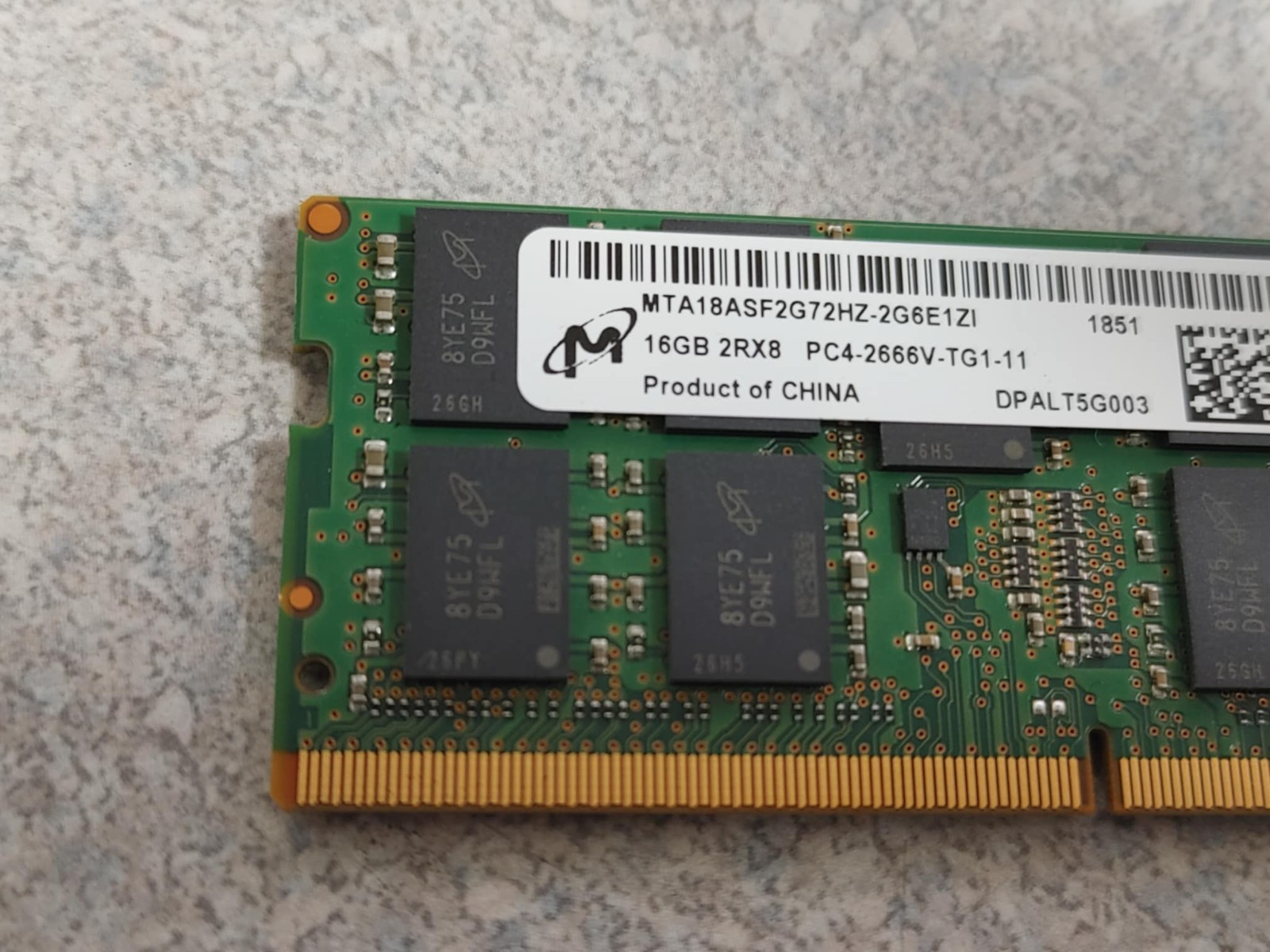 как выглядит Lot 4 NetApp 16GB 2RX8 PC4-2666V DDR4-21300 DDR4 SODIMM ECC Registered Ram фото