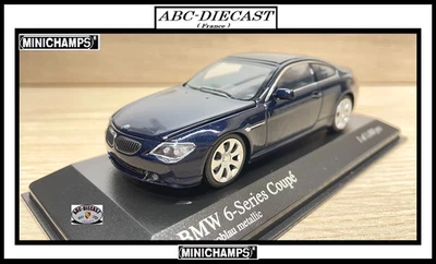 BMW Séries 6 Coupé 3 Portes Bleu Monaco 2006 - 1:43 MINICHAMPS 431026021 Rare !! - Photo 1/4