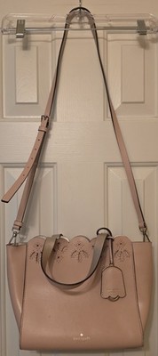 Kate Spade Magnolia Mini Mina Satchel Bag Blush Pink Whipstitch Eyelet - READ
