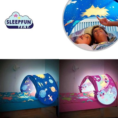 Betthimmel Pop up Zelt - Betttunnel Planet Party Sleepfun Tent 
