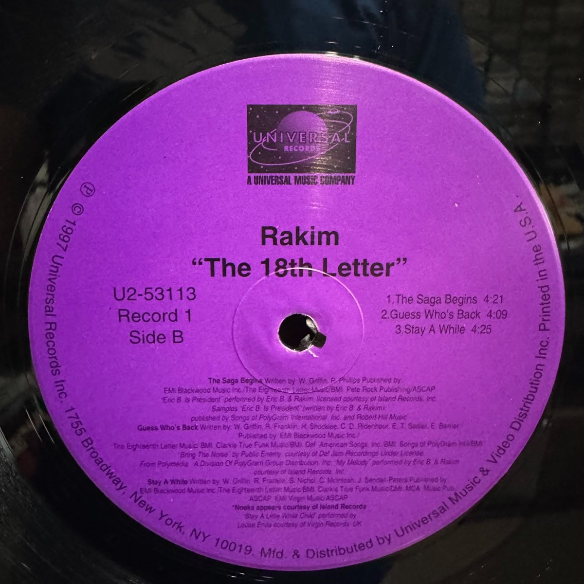 Rakim「The 18th Letter」 USオリジナル盤2LP Rakim - The 18th Letter - Amazon.com Music