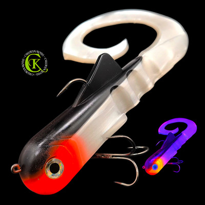 Bulldawng 30cm Riesen Twister Jerk Bulldawng Swimbait Runner Shad BigBait Red