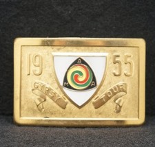 WC01113  NOS  REALLY NICE VINTAGE 1955 AMA GYPSY TOUR MOTORCYCLE BELT BUCKLE