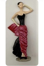 RARE Schiaparelli Figurine! SHOCKING PINK Vintage Doll France DRESS HAT DESIGNER