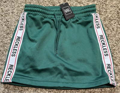 NEW Young & Reckless Women's Green Mini Skirt with Drawstring (Small)