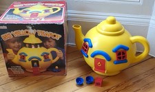 Vintage 1981 Big Yellow Teapot Playhouse & Original Box Bluebird Toys